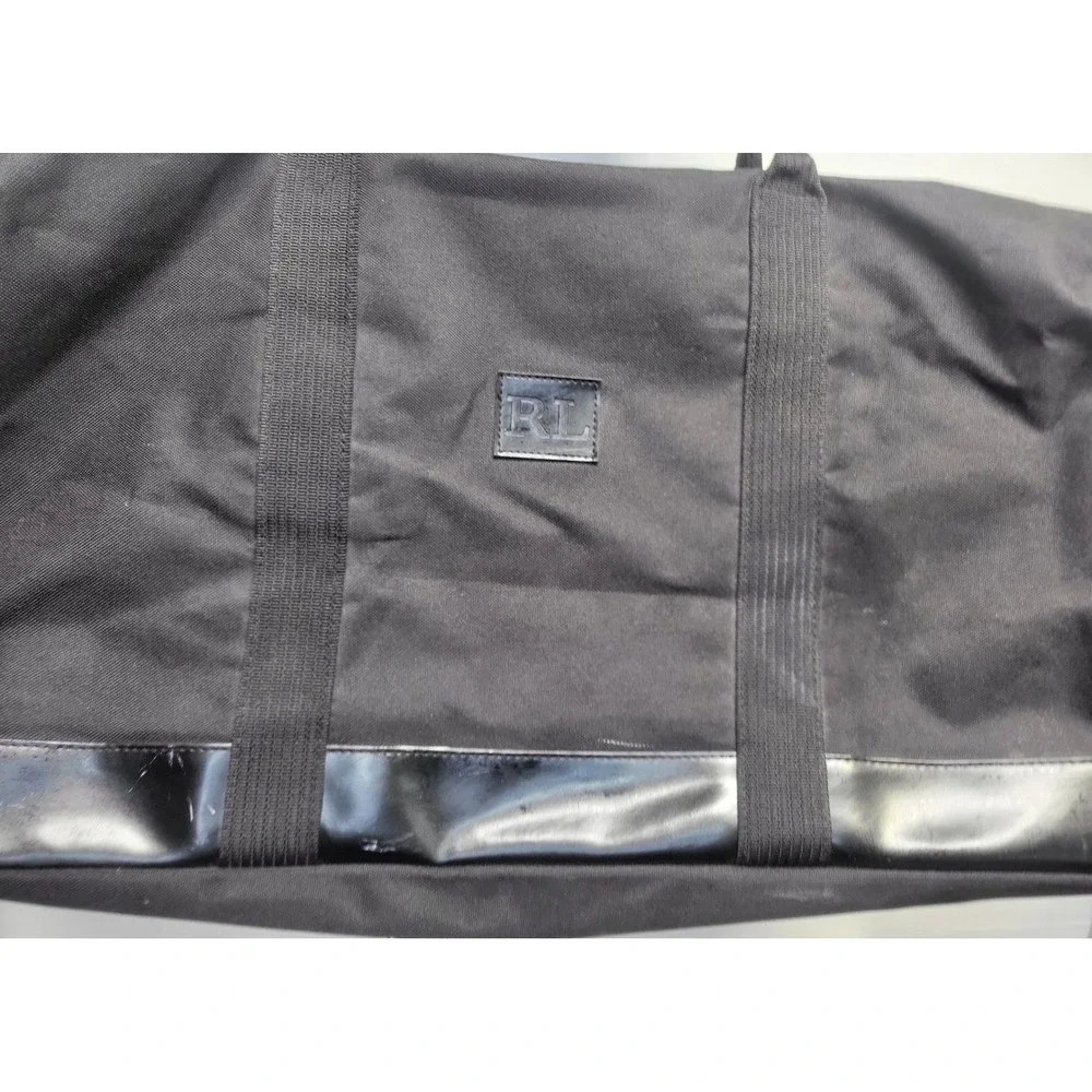 Ralph Lauren RL Black Canvas‎ Weekender Travel Duffel gym carry on Bag